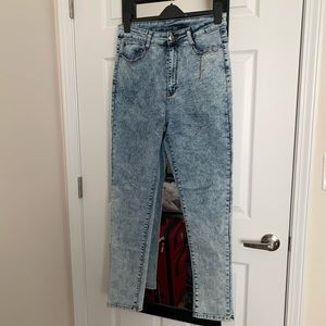 Acid Wash High Waist Jeans
